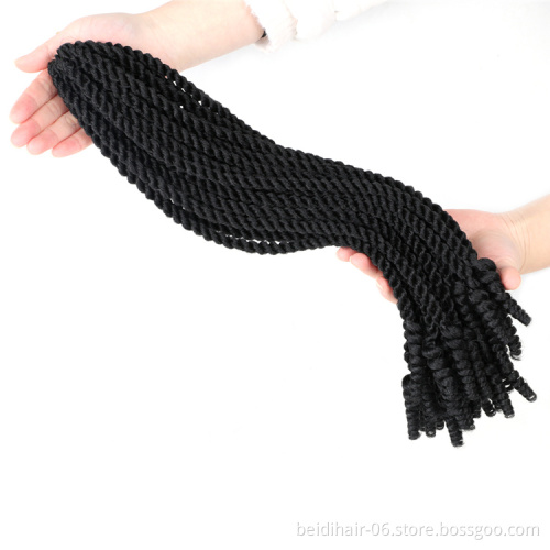 Pre-twisted Soft Coily ends Senegal Twist Crochet Braids Curly